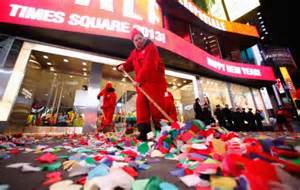 New Year's Eve Times Square cleanup