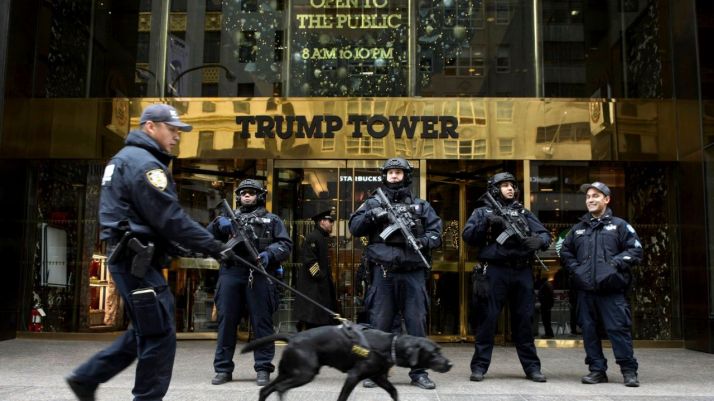 trump-tower-with-cops-and-dog